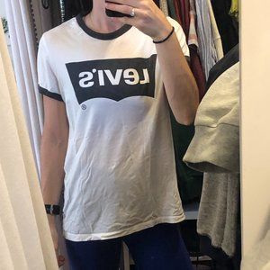 Levi's logo women's white t shirt